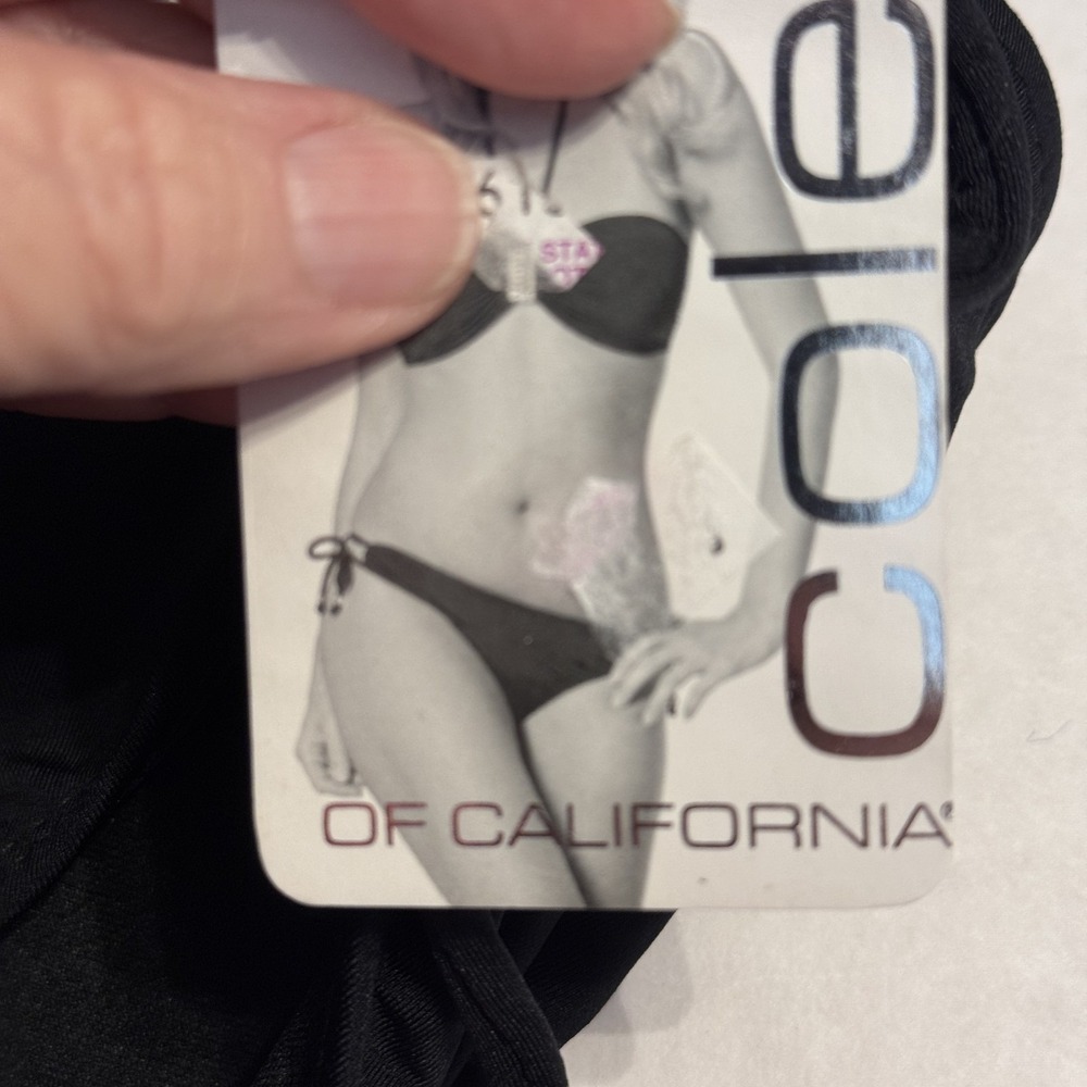 Cole of California Tankini Top Women Medium Black Swimsuit Convertible NEW - Picture 9 of 15